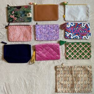 Bundle of 10 make-up bags